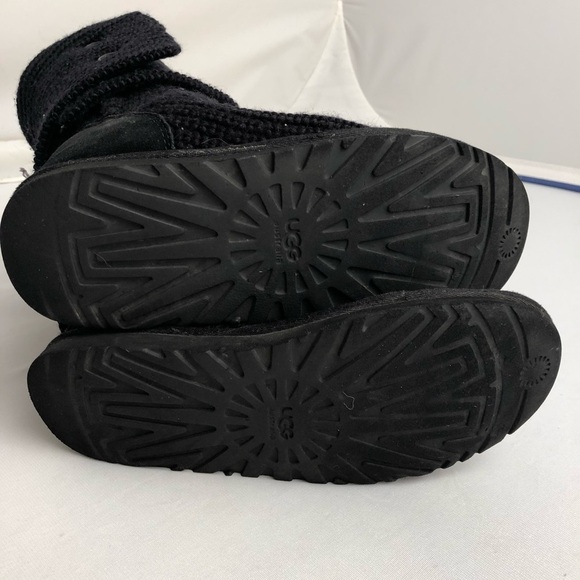 Ugg Classic Cardi knit sweater boots in black 8 - Picture 9 of 10